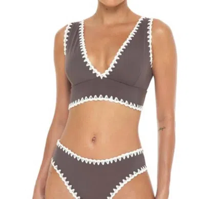 Phie Collective Romi Bikini Top In Taupe In Brown