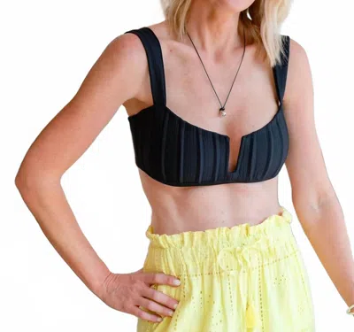Phie Collective Shelley Bathing Suit Top In Black