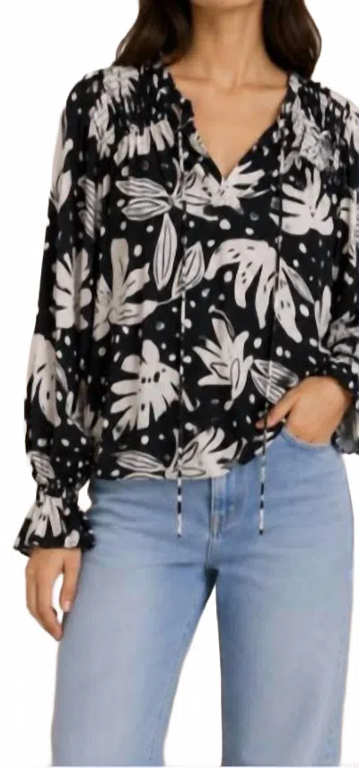 Phie Collective Tropicana Minka Top In Black