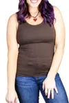 Phierce Fashions Smoothing Brami Tank Top In Black In Black