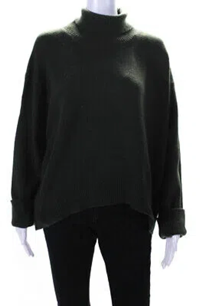 Pre-owned Phiili Womens Maimi Air Lux Turtleneck Pullover Sweater Dark Green Wool One Size