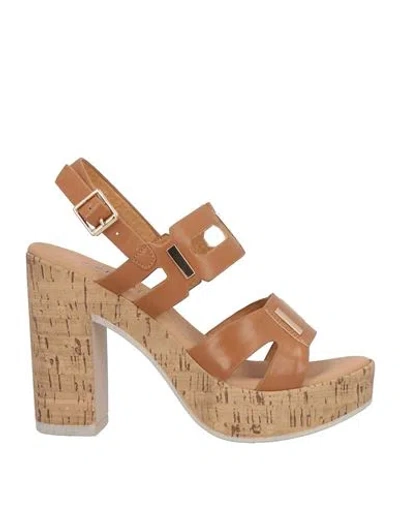 Phil Gatièr By Repo Woman Sandals Tan Size 8 Leather In Brown