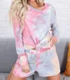 Phil Love Color Theory Tie Dye Set In Cherry/blue In Multi