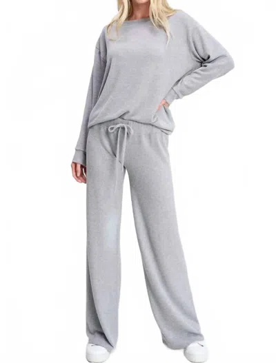Phil Love Solid Loungewear Set In Heather Grey In Gray
