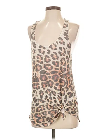 Pre-owned Phil Love Tank Top Tan Halter Neckline Tops