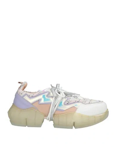 Phil Mike Phil_mike Woman Sneakers White Size 6 Leather, Textile Fibers