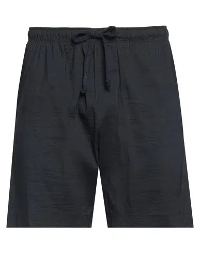 Phil Petter Man Shorts & Bermuda Shorts Midnight Blue Size Xxl Linen, Cotton, Polyamide, Elastane