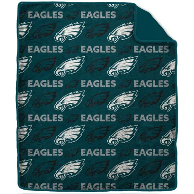 Philadelphia Eagles Nfl Team Logo Ultra Plush Blanket 60x70 In Green