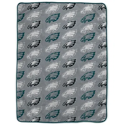 Philadelphia Eagles Nfl Team Logomania Xl Blanket 66x95 In Gray