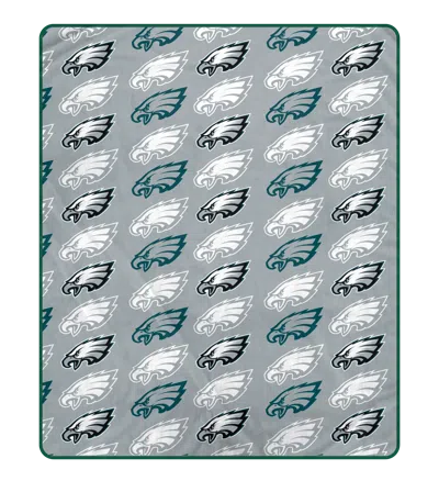 Philadelphia Eagles Nfl Team Signature Logo Throw 50x60 In Gray