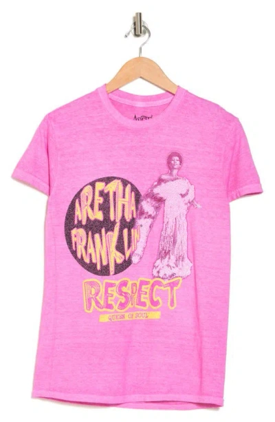 Philcos Aretha Respect Graphic T-shirt In Hot Pink Pigment