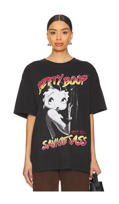 Philcos Betty Boop Savage Sass Tour Boxy Tee In 黑色