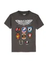 Philcos Boys' Call Signs Graphic Tee - Big Kid In Charcoal