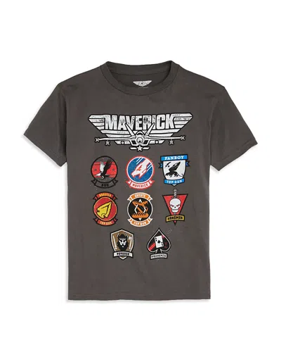 Philcos Boys' Call Signs Graphic Tee - Big Kid In Charcoal