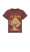 Philcos Def Leppard Pyromania Tee In Burgundy
