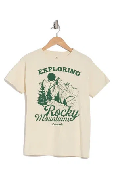 Philcos Exploring Rocky Mountains Graphic T-shirt In Natural Pigment