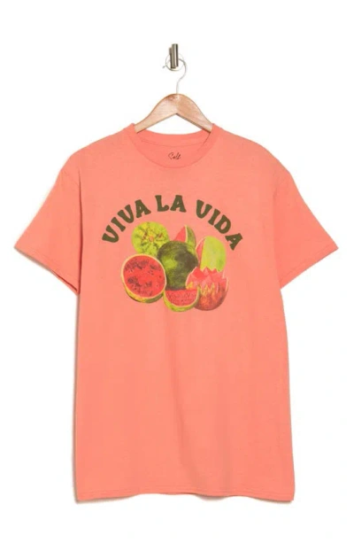 Philcos Frida Khalo Viva La Vida Graphic T-shirt In Terracotta