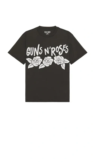 Philcos Guns N' Roses Roses Tee In Black Pigment