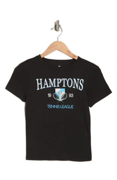 Philcos Hamptons Tennis Graphic T-shirt In Black