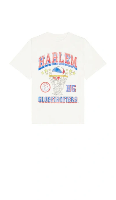Philcos Harlem Globetrotters Stars Boxy Tee In Cream Pigment