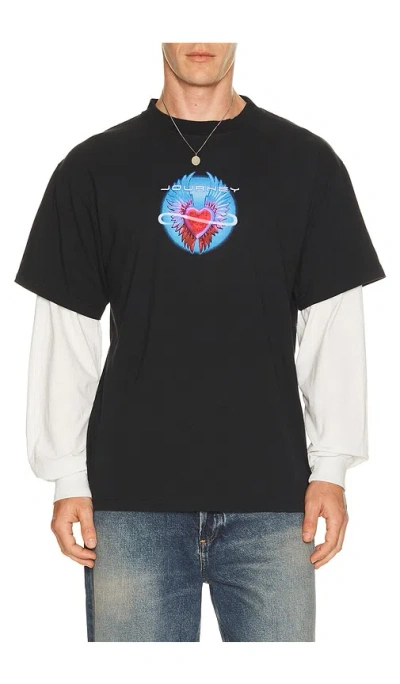 Philcos Journey Pink Heart Layered Tee In Multi