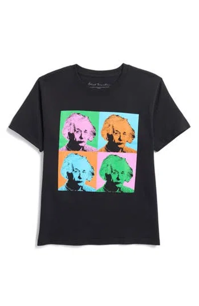 Philcos Kids' Einstein Pop Art Graphic T-shirt In Black