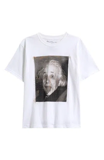 Philcos Kids' Einstein Tongue Graphic T-shirt In White