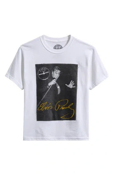 Philcos Kids' Sun Records Elvis Cotton Graphic T-shirt In White