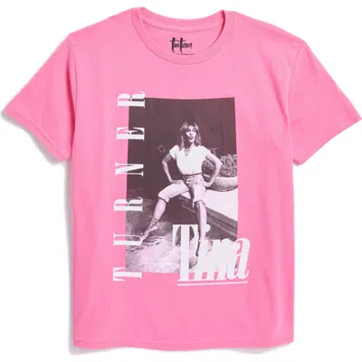 Philcos Kids' Tina Turner Super Pink Cotton Graphic T-shirt