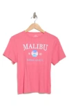 Philcos Malibu Surfing Club Graphic T-shirt In Light Pink