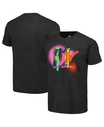 Philcos Men's Black 50th Anniversary Of Hip Hop Mtv Washed Graphic T-shirt