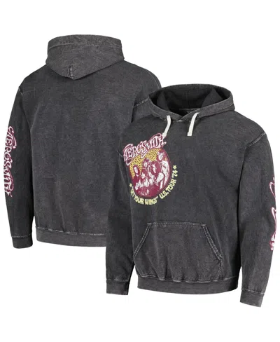 Philcos Men's Black Aerosmith Get Your Wings Washed Pullover Hoodie