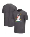 Philcos Men's Black Distressed David Bowie Aladdin Sane Rainbow Washed T-shirt In Black