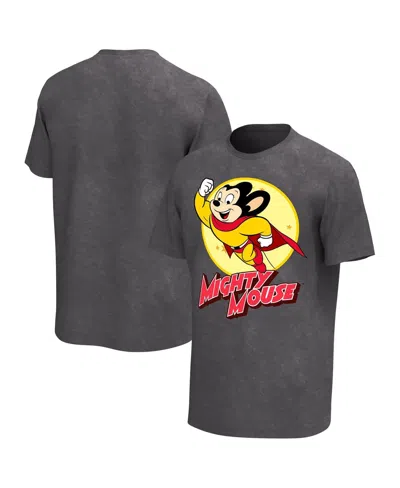 Philcos Men's Black Mighty Mouse Washed Graphic T-shirt