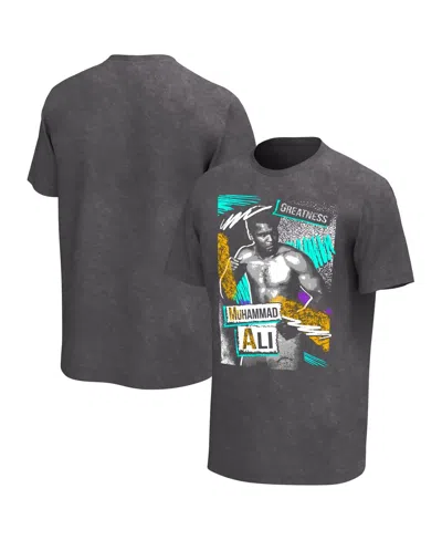 Philcos Men's Black Muhammad Ali Retro Washed Graphic T-shirt