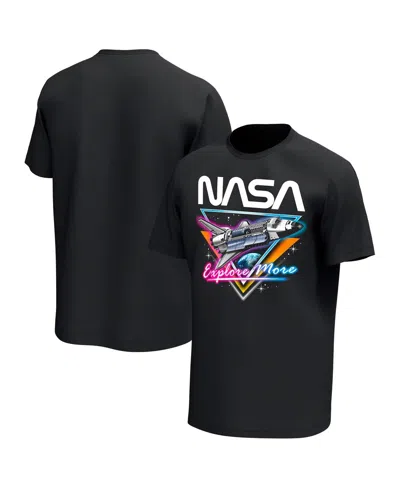 Philcos Men's Black Nasa Neon Glow T-shirt
