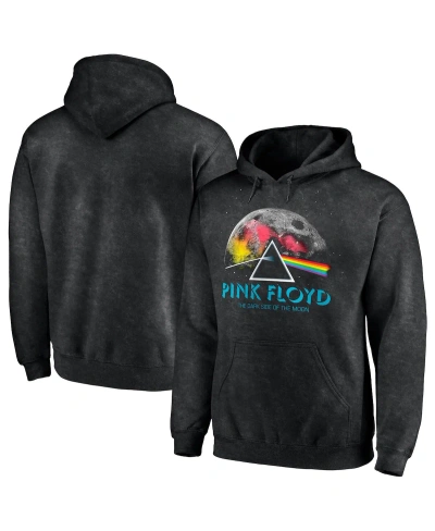 Philcos Men's Black Pink Floyd Dark Side Of The Moon Washed Pullover Hoodie