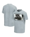 PHILCOS MEN'S GRAY DISTRESSED MUHAMMAD ALI FIGHTING PHOTO WASHED T-SHIRT