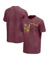 Philcos Men's Maroon David Bowie The Serious Moonlight Tour Washed Graphic T-shirt In Maroon