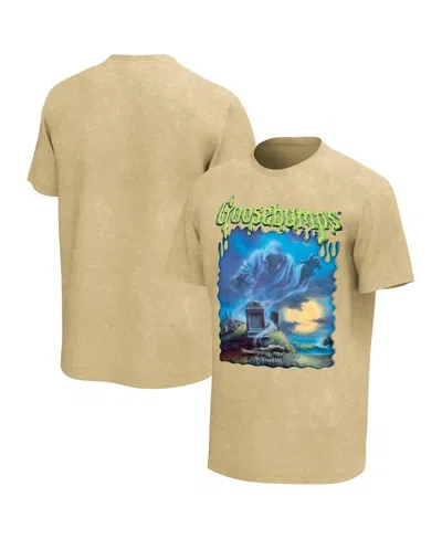 Philcos Men's Natural Goosebumps Ghost Beach Washed Graphic T-shirt