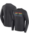 Philcos Men's Pink Floyd Heather Black Graphic Pullover Sweatshirt In Black