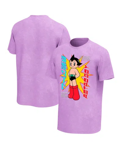 Philcos Men's Purple Astro Boy Explode Washed T-shirt
