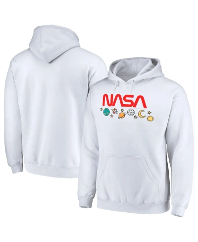 Philcos Men's White Nasa Drawings Pullover Hoodie