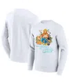Philcos Men's White Smokey The Bear Retro Fade Pullover Sweatshirt In White