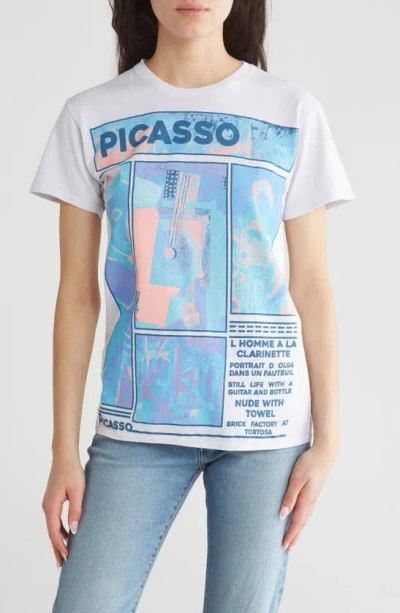 Philcos Picasso Collage Graphic T-shirt In Mauve Pigment