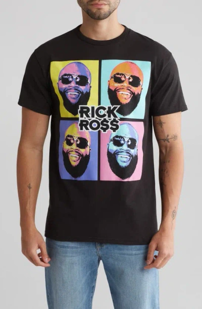 Philcos Rick Ross Pop Art Cotton Graphic T-shirt In Black