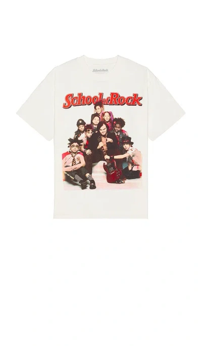 Philcos School Of Rock Group Shot Boxy Tee In Cream