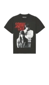 Philcos Sonny & Cher Portrait Boxy Tee In 黑色