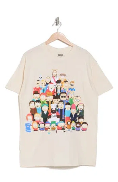 Philcos South Park Cast Collage Cotton Graphic Tee In Natural