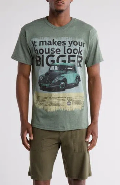 Philcos Volkswagen Bigger Bug Graphic T-shirt In Light Green